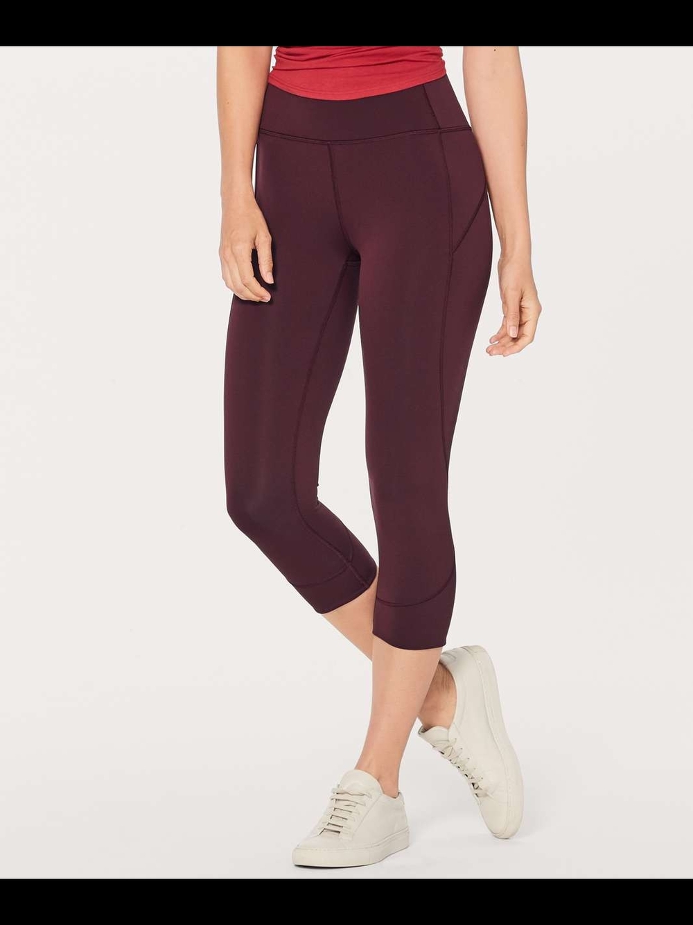Lululemon In Movement Crop Everlux 19" Garnet